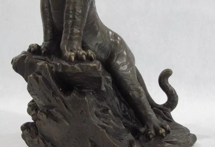 8 Chinese Bronze Copper FengShui Lucky Up The Mountains Year Zodiac Tiger Statue | Дом и сад