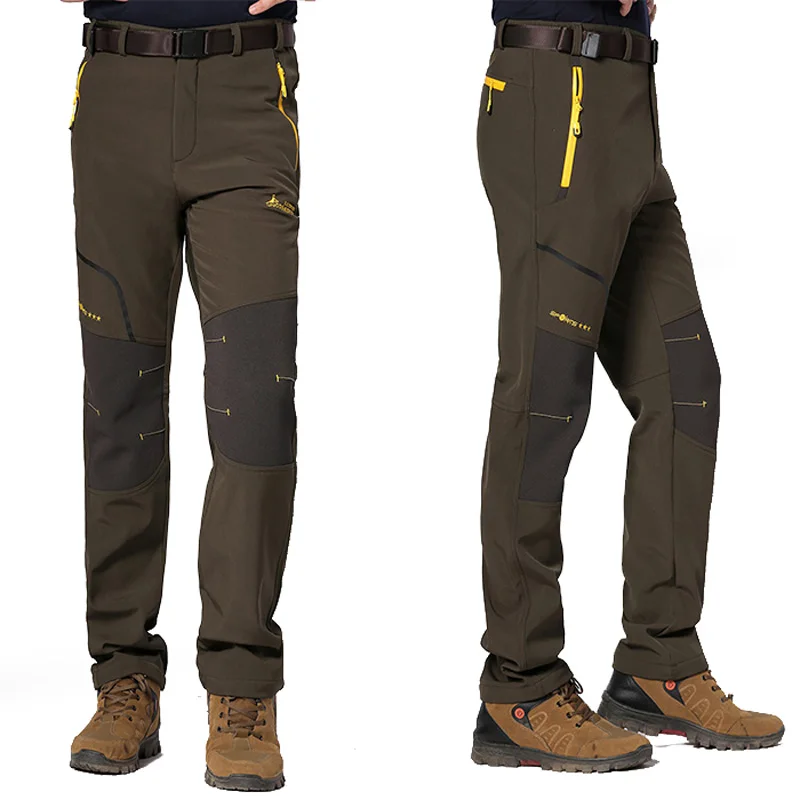 5XL восхождение Пешие Походы Кемпинг Лыжная Охота мужские брюки Зимние флисовые