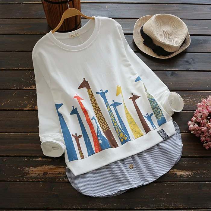 Женская толстовка с длинным рукавом повседневный Свободный пуловер составного