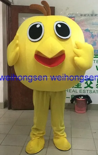 Make EVA материал маленькая птица желтый костюм талисман курица мультфильм одежда