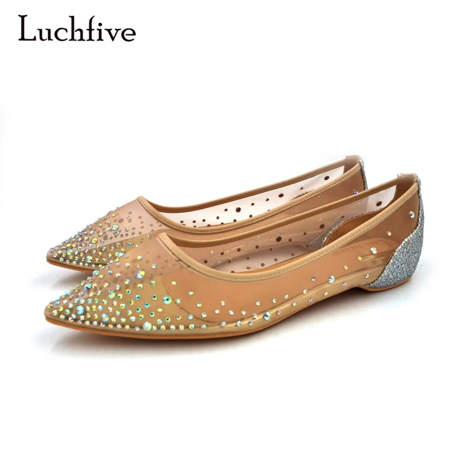 Женские туфли на плоской подошве с кристаллами без застежки|slip on|crystal flat shoesflat shoes |
