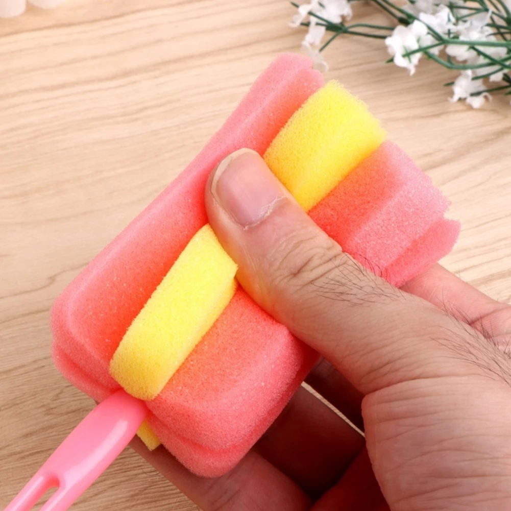 Hot Cute Standing Style Sponge Brush Milk Bottle Cup Washing Cleaning Kitchen Tool | Дом и сад