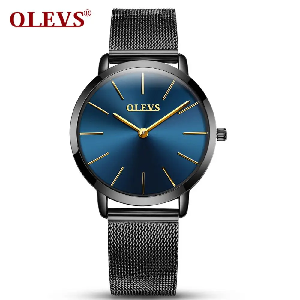58 Black BB lady OLEVS, ультра тонкие женские часы, роскошные женские часы, водонепроницаемые, розовое золото, нержавеющая сталь, кварцевые, с календарем, наручные часы, montre femme - Цвет: 58 Black BB lady
