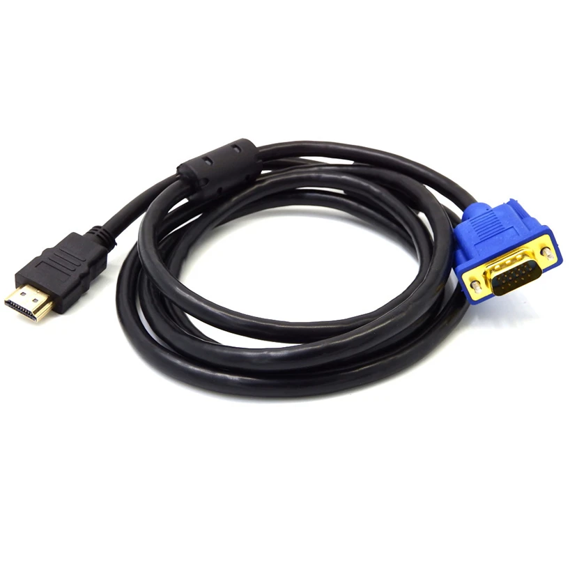 1 8 м 1080p Высокая четкость быстрая передача HDMI к VGA 15pin внешний кабель адаптер