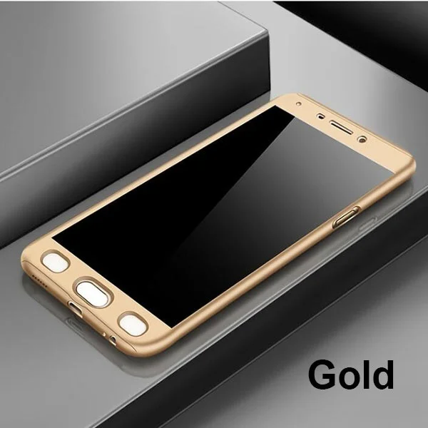 gold 360 Жесткий чехол с полным покрытием для samsung Galaxy A3 A5 A7, для samsung Note 5, 8, чехол для телефона, для S6, S6, S7 Edge, S8, S9 Plus - Цвет: gold