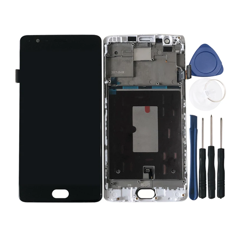 M& Sen для 5," Oneplus 3T A3010 AMOLED ЖК-дисплей+ сенсорная панель дигитайзер с рамкой для Oneplus 3T ЖК-дисплей