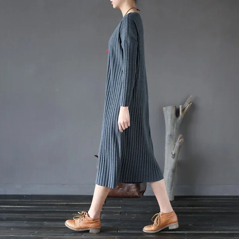 Платье женское модное ретро-платье большого размера на весну и осень | Женская