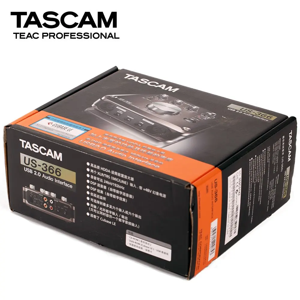 Оригинальный TASCAM US 366 professional USB аудио интерфейс Запись Звуковая карта с
