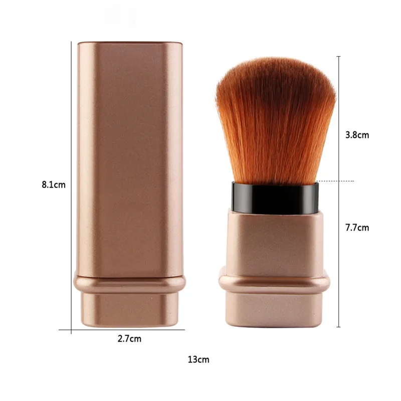 Protable 1Pcs Retractable Brush Small Telescopic Cosmetic Face Blusher Adjustable Powder Foundation Blush for Travel|brush for|blush brushtelescopic