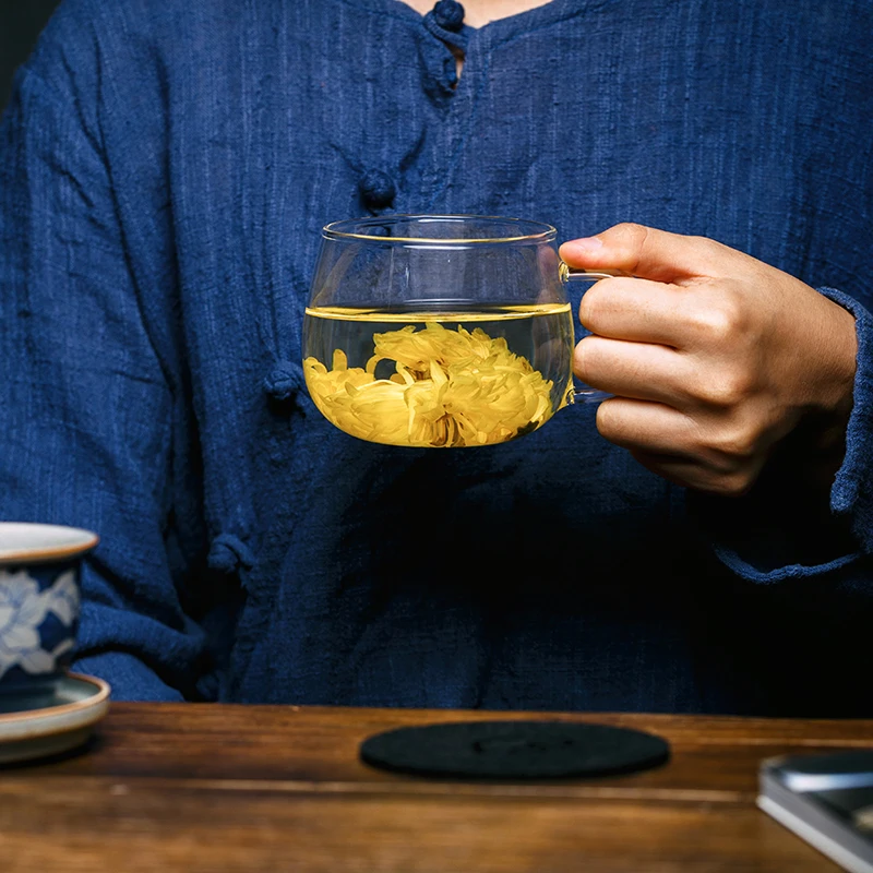 320 мл термостойкая прозрачная стеклянная чайная чашка Цзиндэчжэнь керамический