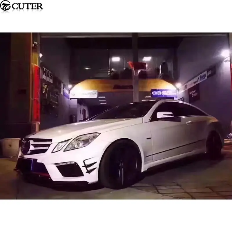 W207 C207 E260 Coupe PD стиль комплект кузова автомобиля FRP Неокрашенный Передний Задний