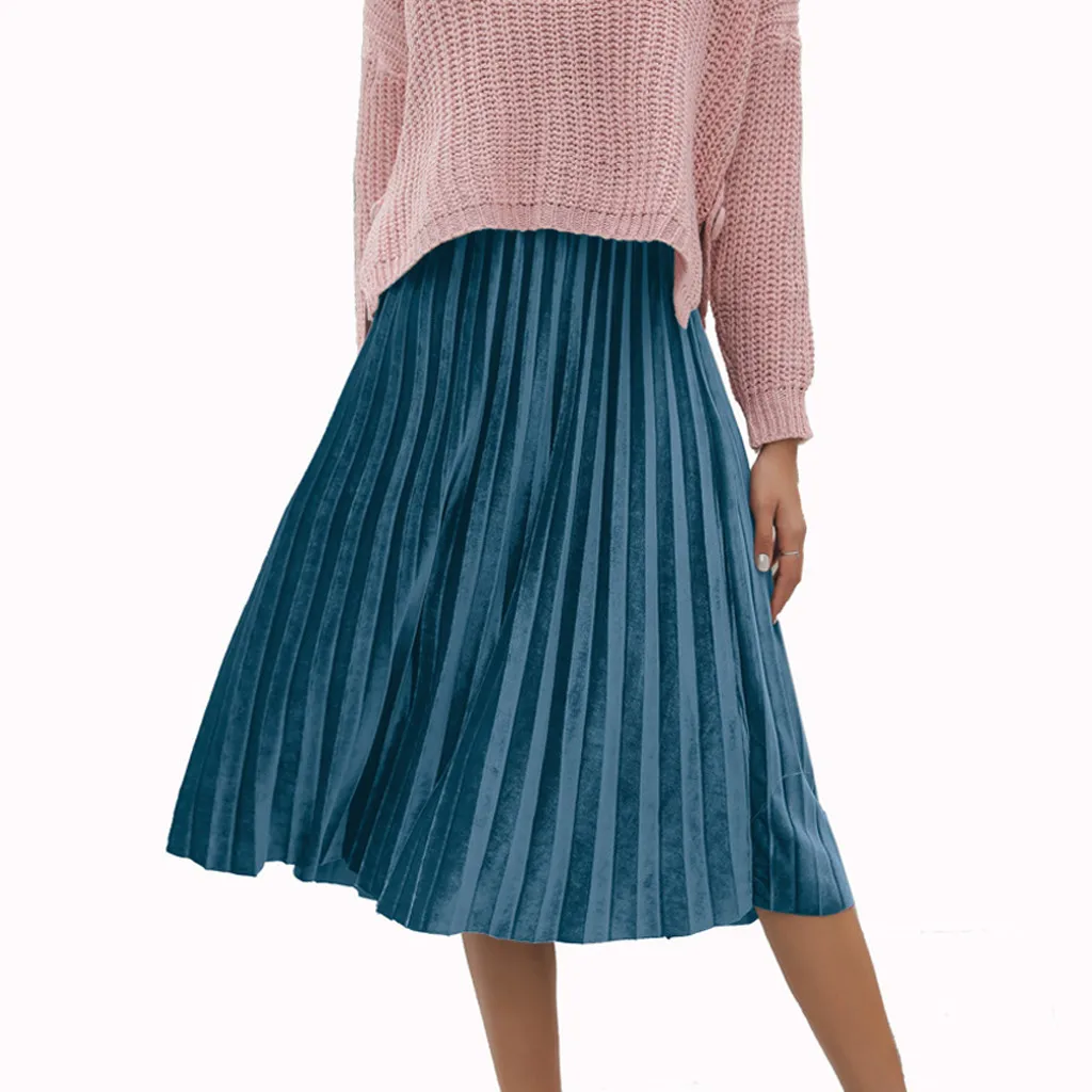 Skirt For Women Harajuku Tutu Fashion Solid High Waist Casual Pleated Ladies | Женская одежда