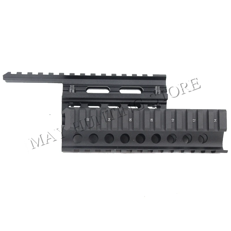 Высокое качество алюминиевый Тактический 7 62x39 Quad Rail Handguard Mount AK черный с