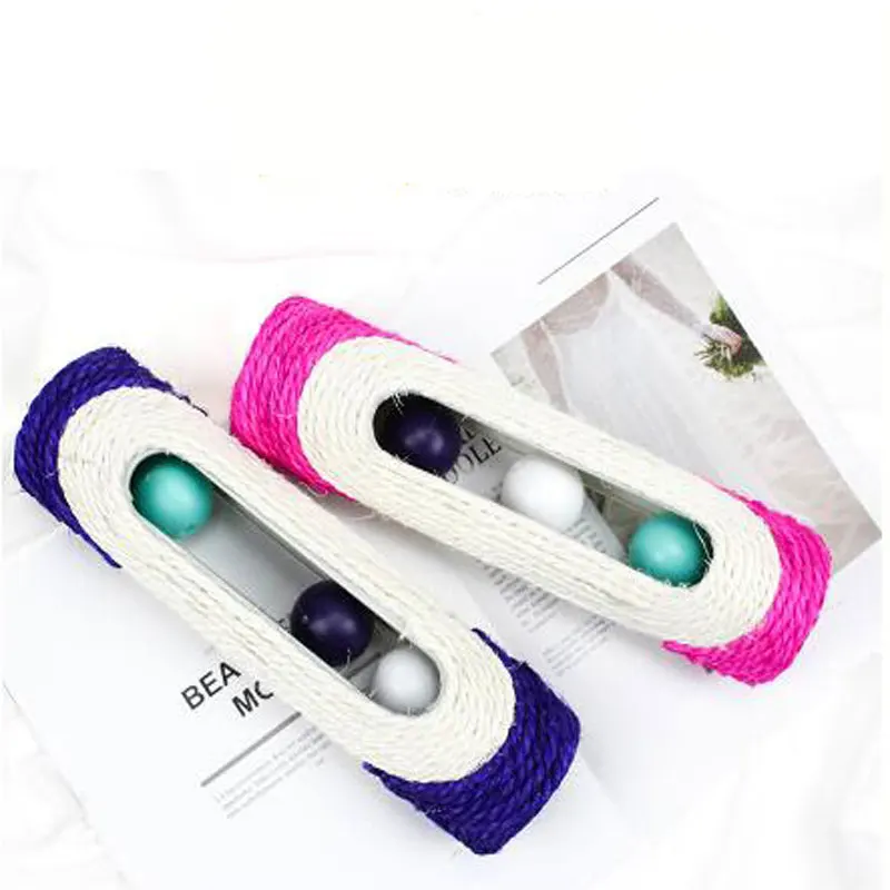 Three Rolling Balls Sisal Cat Scratch Plate Toys Ball Badminton Pet | Дом и сад