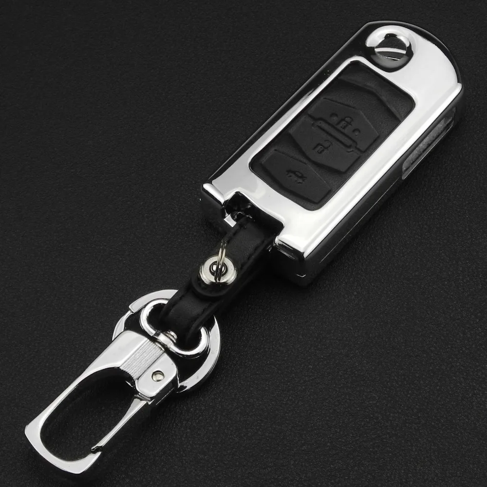 Кожаный Автомобильный Брелок с дистанционный ключ чехол КРЫШКА ДЛЯ Mazda 2 3 6 Axela Atenza