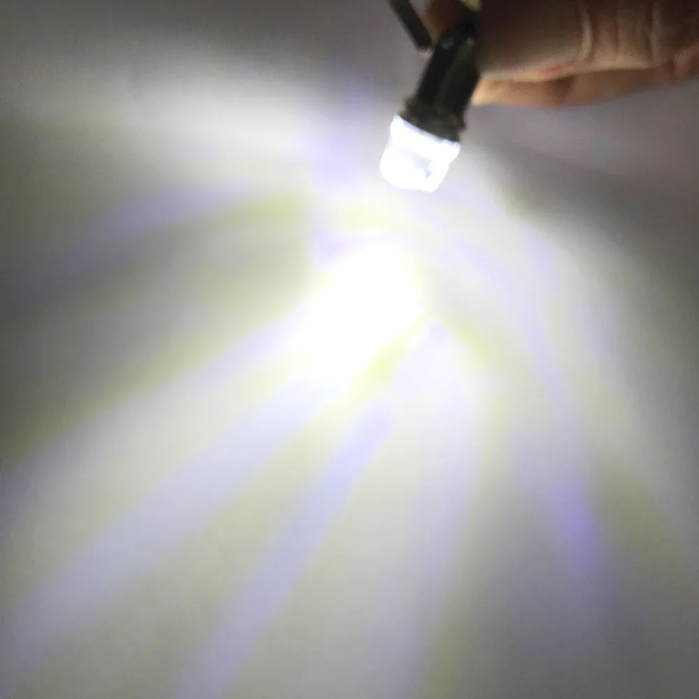 100 шт. T4W BA9S 3D объектив 3 smd 2835 светодиодный габаритный фонарь автомобильный боковой маркер чтение карта дверь