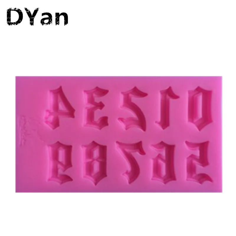 

Free Shipping Digital Fondant Mold Silicone Cake Mold Dry Pez Shape Decoration Gothic Letter MoldA1162-1