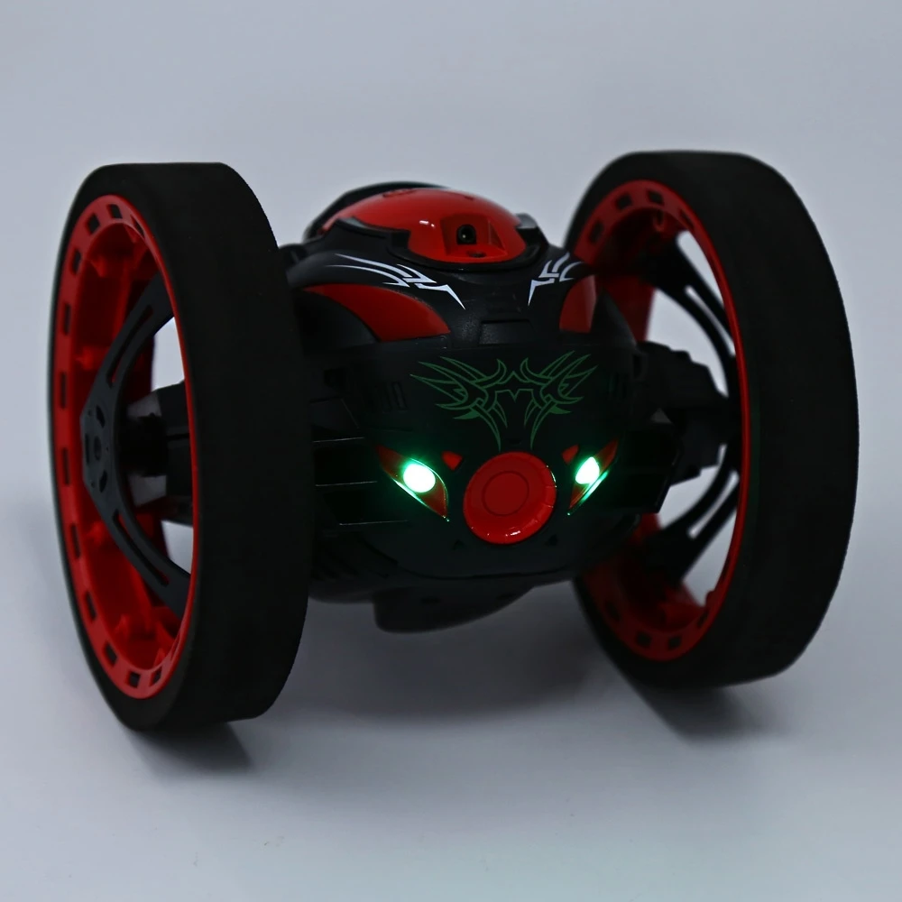 Mini Cars Bounce Car PEG SJ88 2.4GHz with Flexible Wheels Rotation LED Light Remote Control Robot Toys for Gifts | Игрушки и хобби
