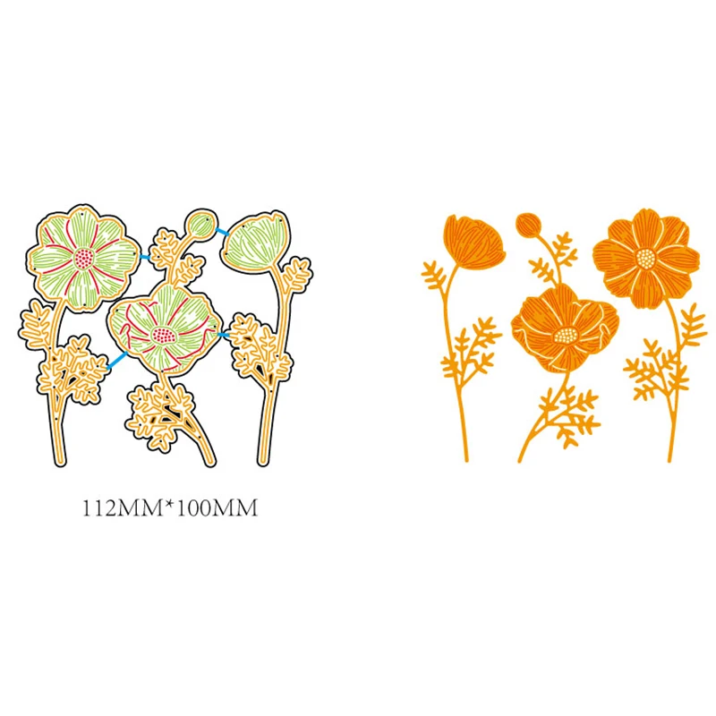 Пресс-формы AZSG в виде лотоса для скрапбукинга декоративное металлическое