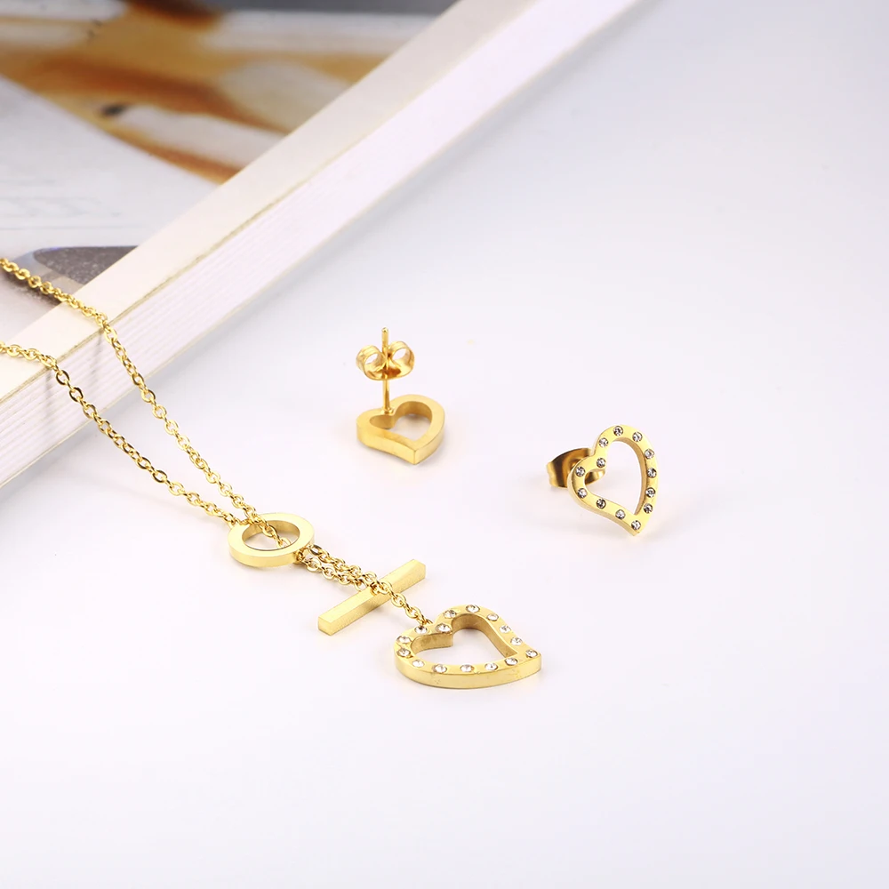 Ожерелье и серьги OUFEI в форме бабочки ювелирные изделия из нержавеющей стали для