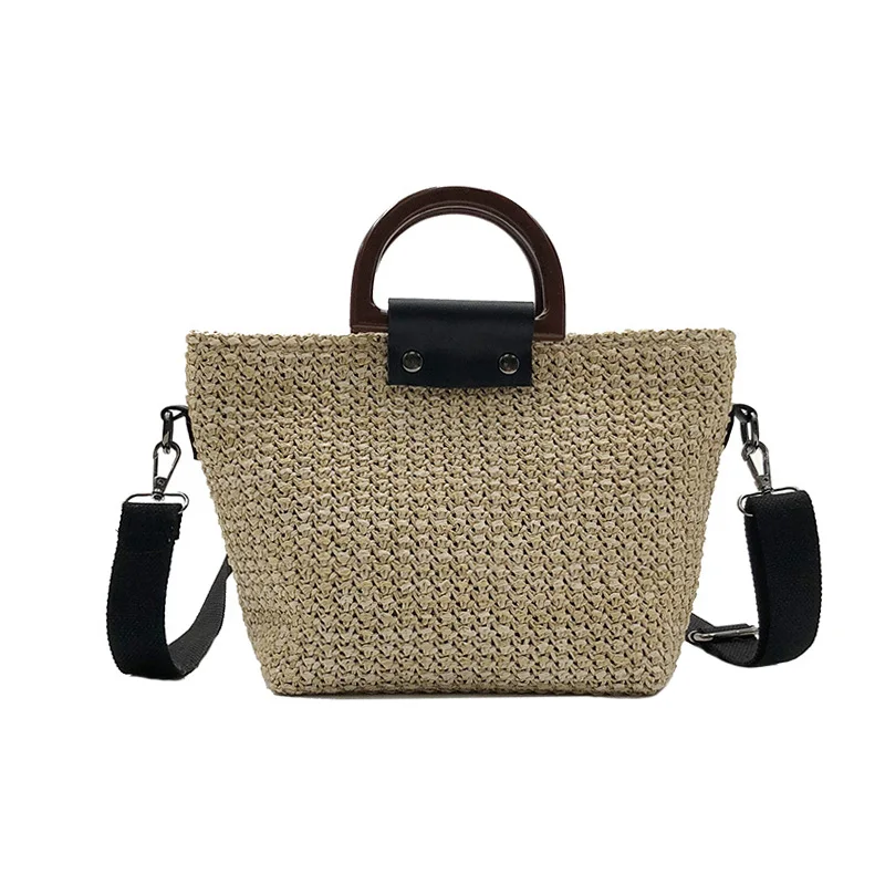Летняя женская модная деревянная сумка популярная Праздничная соломенная