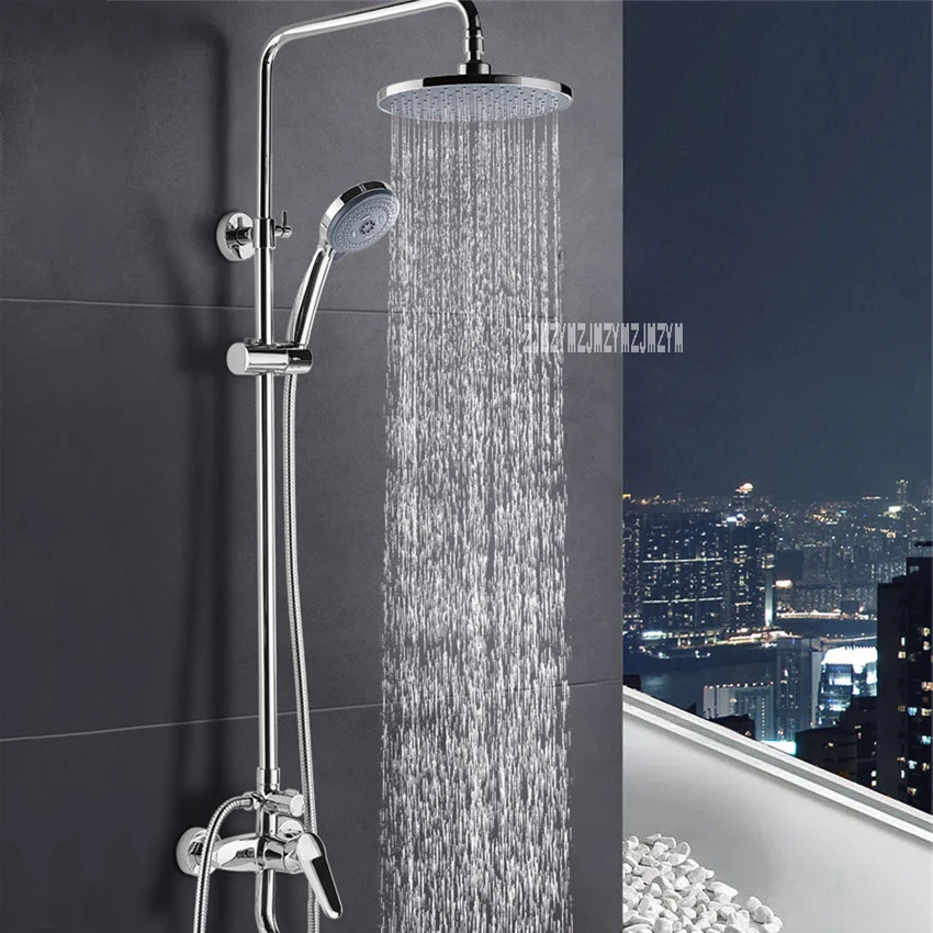 

EFT13400A 3-function Massage Shower Set Household Wall-mounted Bathroom Bath Shower Set Hot And Cold Copper Faucet Shower Set