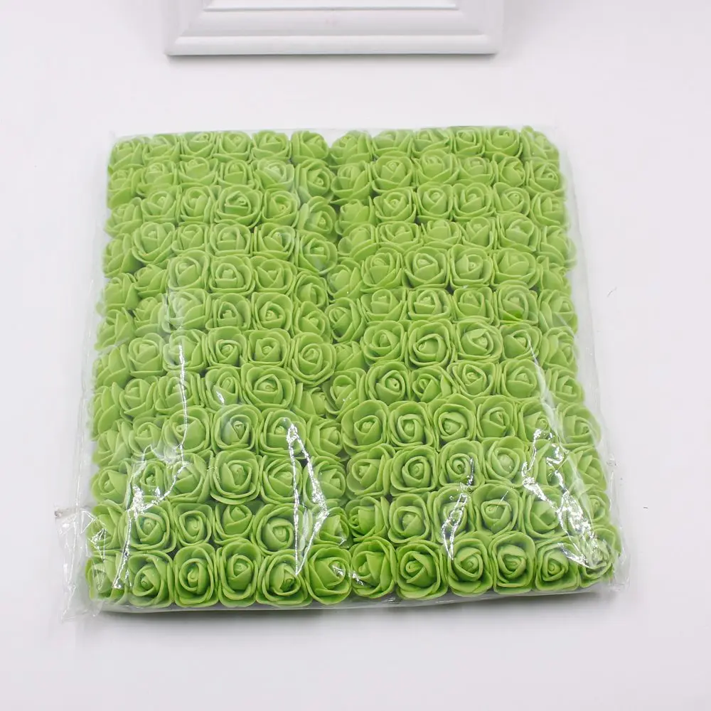 144 шт 2 см мини пена роза искусственный цветок букет разноцветная Роза свадебное