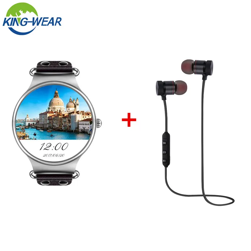 Смарт часы Kingwear kw98 Android 5 1 512 МБ + 8 Гб Bluetooth 4 0 Wi Fi 3g наручные Поддержка Google Voice gps