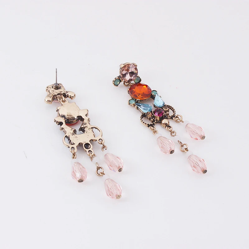 Meidi большие хрустальные Висячие серьги для женщин со стразами длинные Подвесные