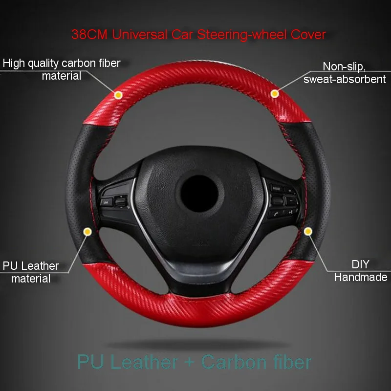 Tonlinker из искусственной кожи + Универсальное Автомобильное рулевое колесо