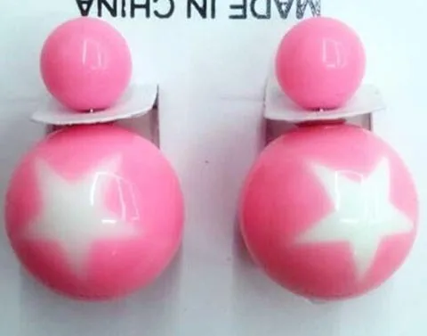 2015 новое поступление конфеты цвет двойной жемчужные серьги два шарика звездные