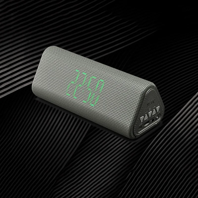 Портативный беспроводной динамик для душа с микрофоном TF FM часы HD аудио громкая