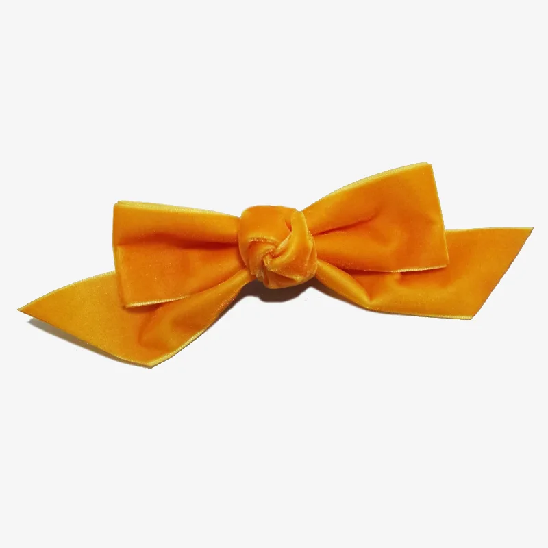 orange Смешанные цвета ручной работы бархатные банты для волос 5 дюймов заколки для волос для девочек-подростков аксессуары для волос женские заколки бархатные заколки для волос с бантом - Цвет: orange