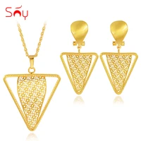 sunny jewelry trendy triangle jewelry sets for women necklace earrings pendant jewelry sets for party wedding engagement jewelry