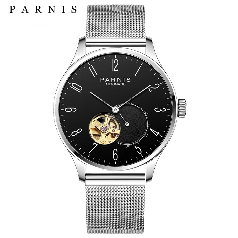 Новое поступление 2017 Лидер продаж Мужские автоматические часы Parnis механические
