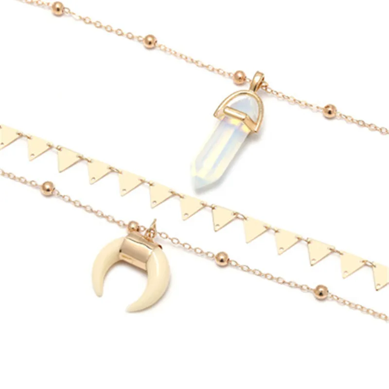 KUNIU ожерелье для женщин геометрические формы сплава металлический материал