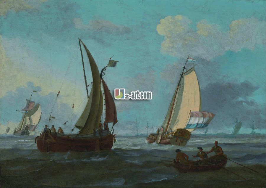 Картина из холста воспроизводящая масло с морскими принтами высокое качество