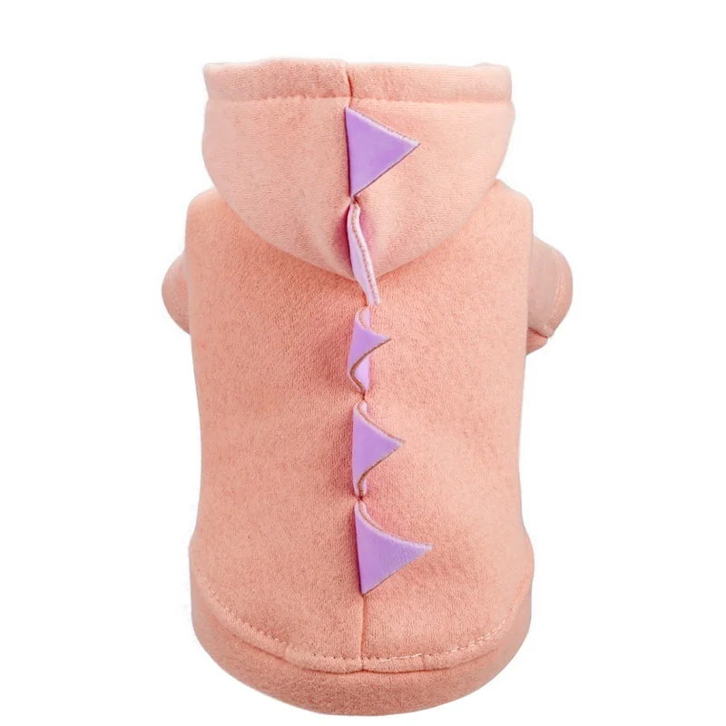 Pink/Gray Dinasour Dog Jacket Coat Autumn chihuahua Teddy Pet Cat Hoodie Clothing for Small 2 Color XS S M L XL | Дом и сад
