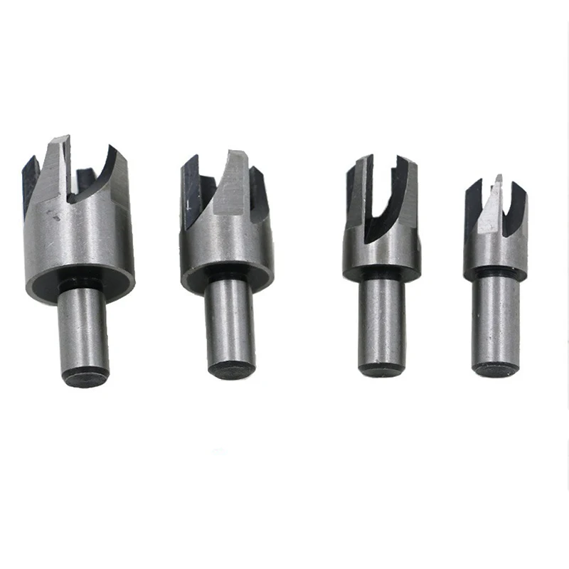 8pcs Wood Plug Cutter Cutting Tool Drill Bit Set Straight and Tapered Taper 5/8 inch 1/2 3/8 1/4 Woodworking Co | Инструменты