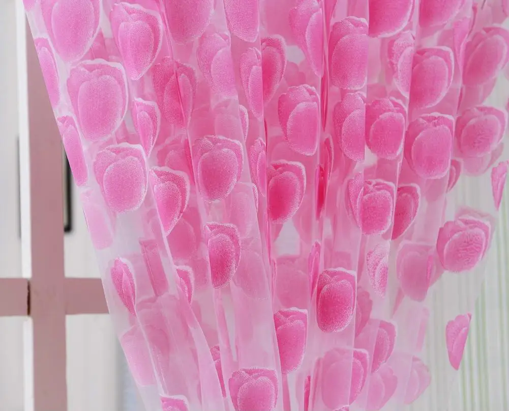 Тюль вуаль двери Шторы окно номер простыня делитель тотем цветочный шарф Sheer