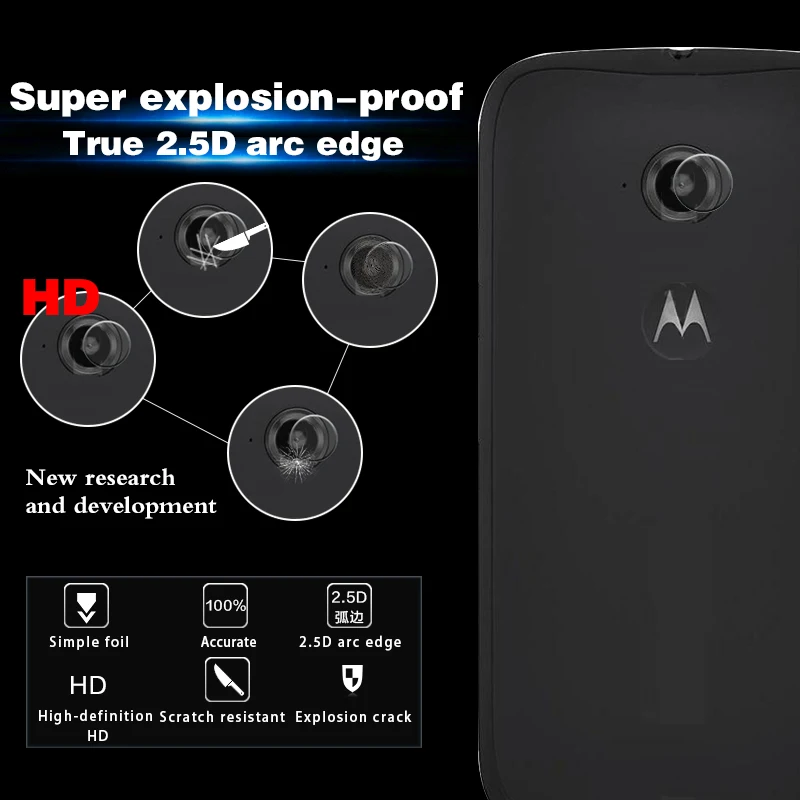 Ультратонкая Защитная пленка для задней камеры из закаленного стекла Motorola Moto XT1254