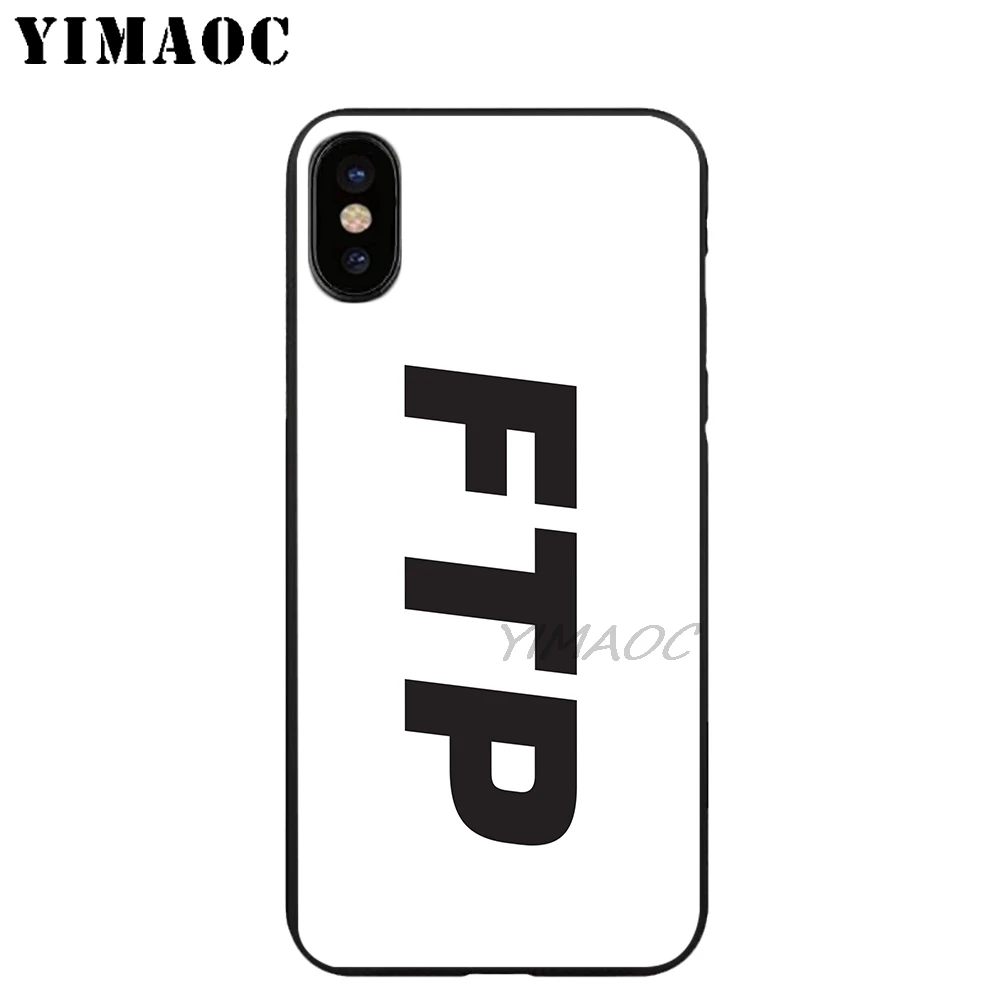 YIMAOC FTP холодный логотип мягкий черный силиконовый чехол из ТПУ для iPhone X или 10 8 7 6 6S