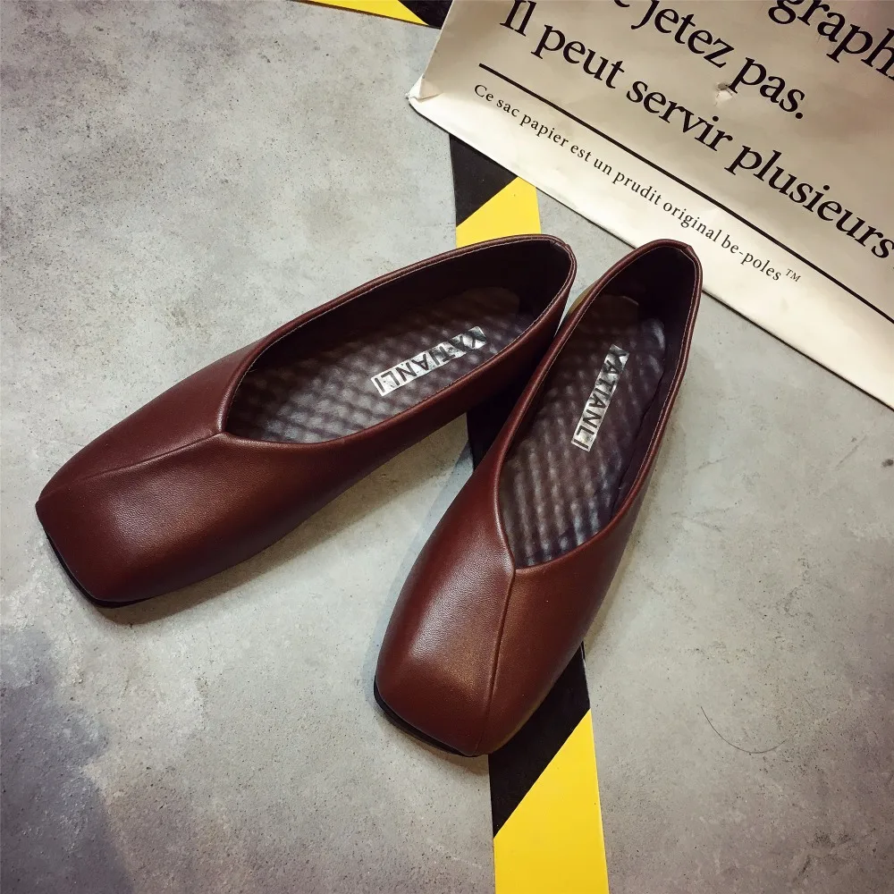 Новый Обувь из натуральной кожи на плоской подошве женские балетки Лоферы
