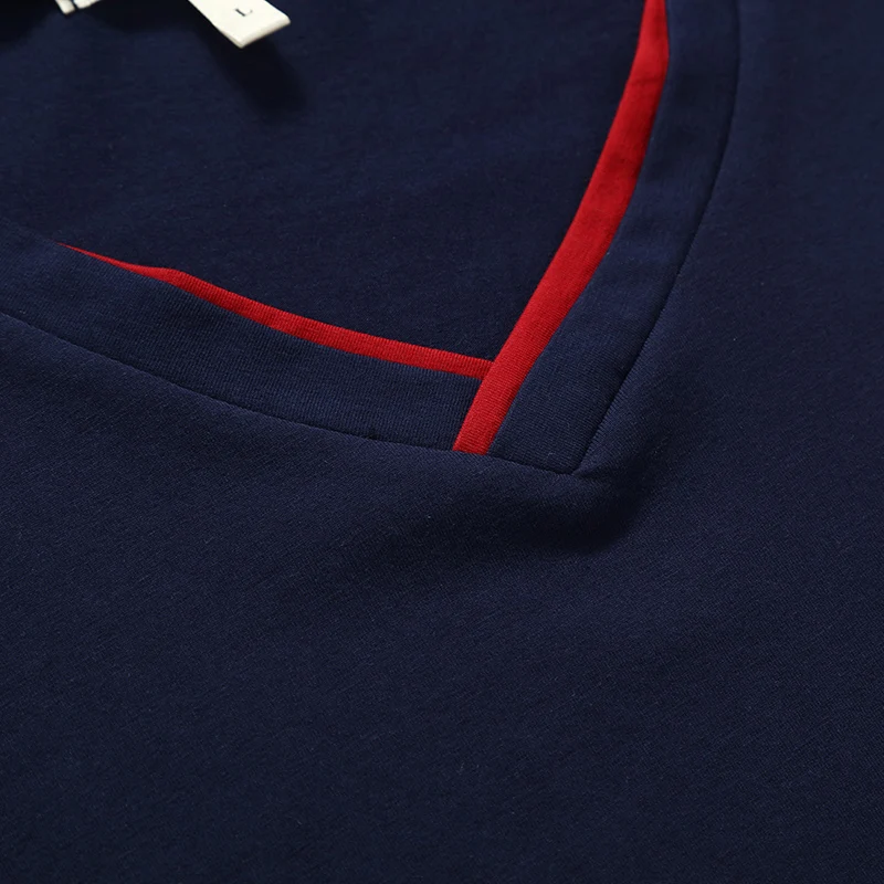 BOYUAN T-Shirt Men t shirt Homme Tee Shirt Short Sleeve Solid Cotton Casual Top Tees 2017 Summer New Arrival V-Neck 2124 | Мужская
