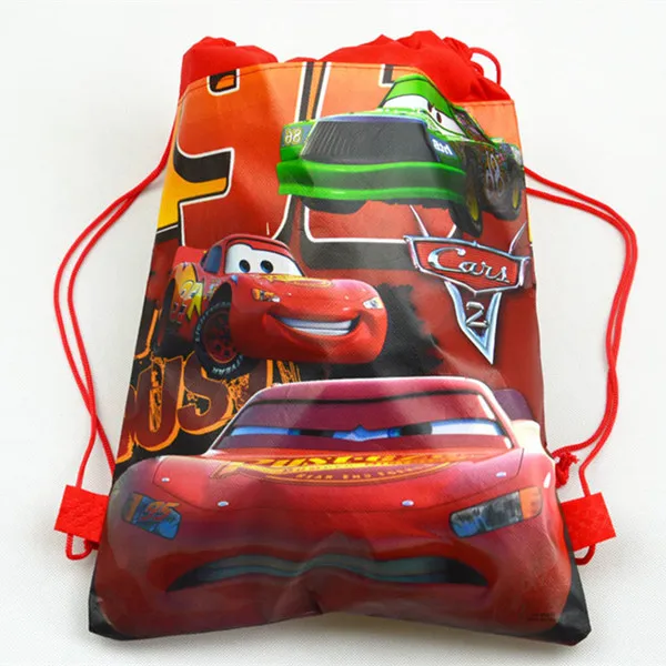 Cars 2 15 шт./лот, рюкзак из нетканого материала с рисунком героев мультфильма «Холодное сердце», «Минни», «Микки Маус», «Дисней», «Принцесса Моана» - Цвет: Cars 2