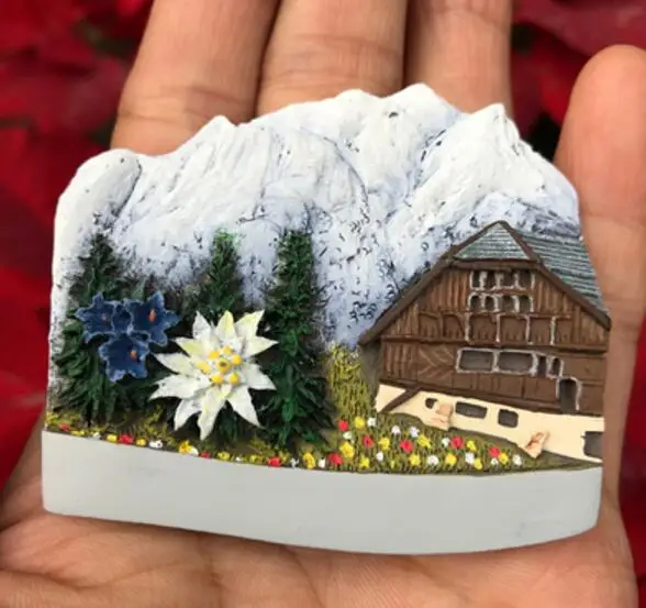 Новинка, ручная роспись, швейцарская собака, белка, пингвин, 3D магниты на холодильник, туристические сувениры, магнитные наклейки на холодильник, подарок - Цвет: 009