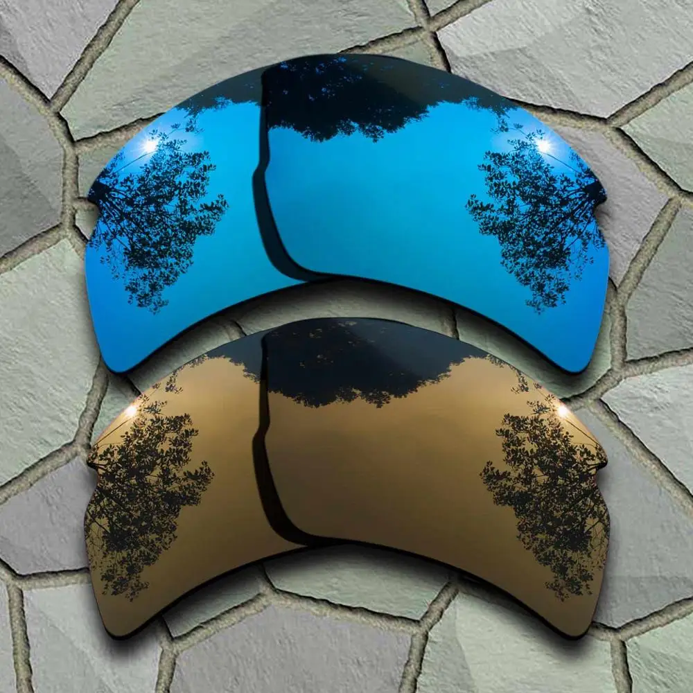 Blue-Bronze Copper Солнцезащитные очки, поляризованные, Сменные линзы для Оукли Flak 2,0 XL-разновидности - Цвет линз: Blue-Bronze Copper