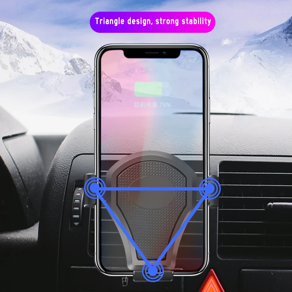 Беспроводное зарядное устройство автомобильный держатель для телефона iPhone Xs Max XR