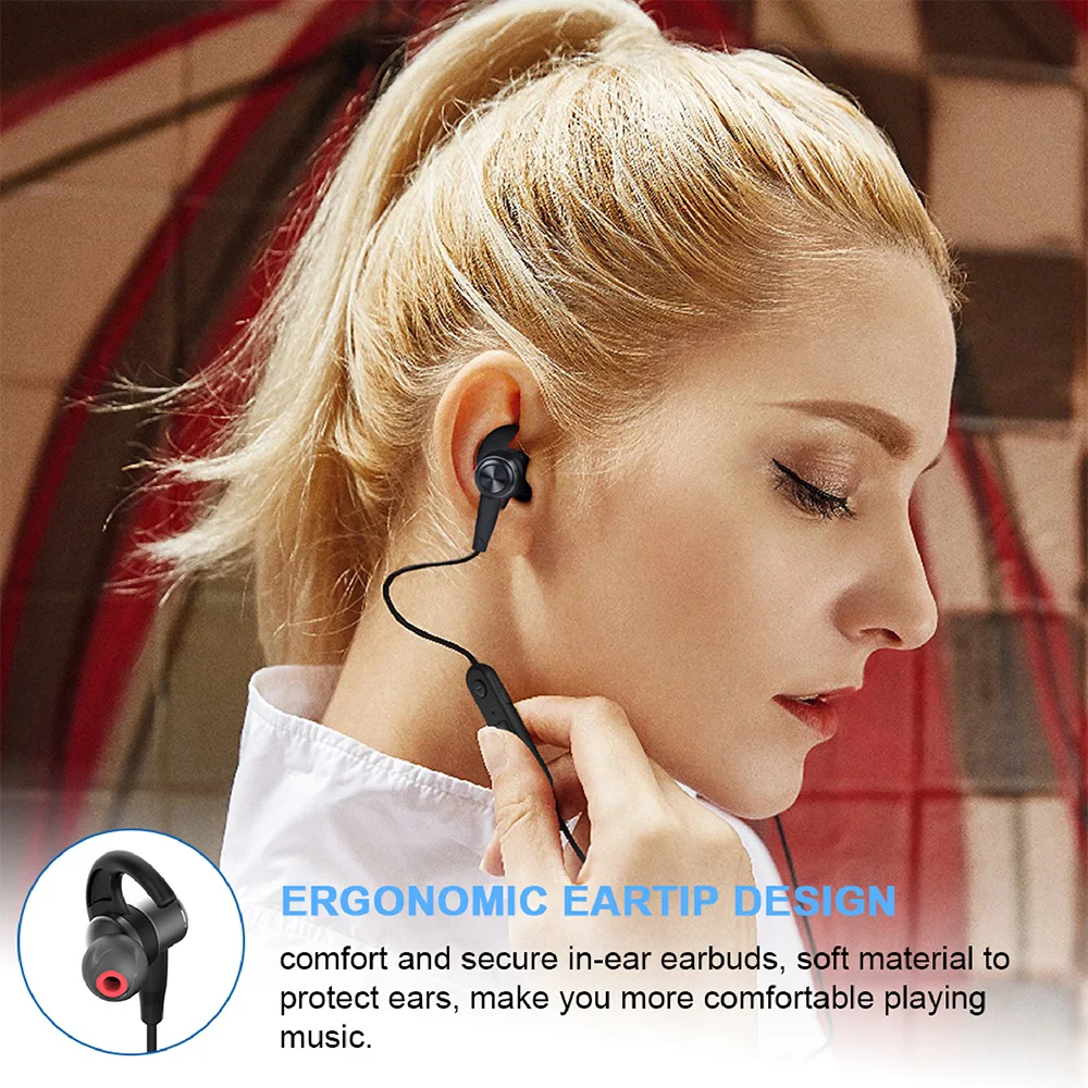 Bluetooth наушники IPX7 Водонепроницаемый 4 1 спортивные Беспроводной вакуумные