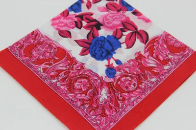 Женский носовой платок из хлопка 100%/бабушка шикарный дрожащий принт 43 см/много